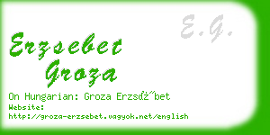 erzsebet groza business card